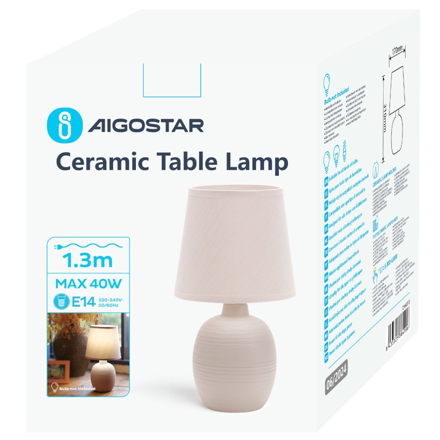 Aigostar - Tafellamp 1xE14/40W/230V