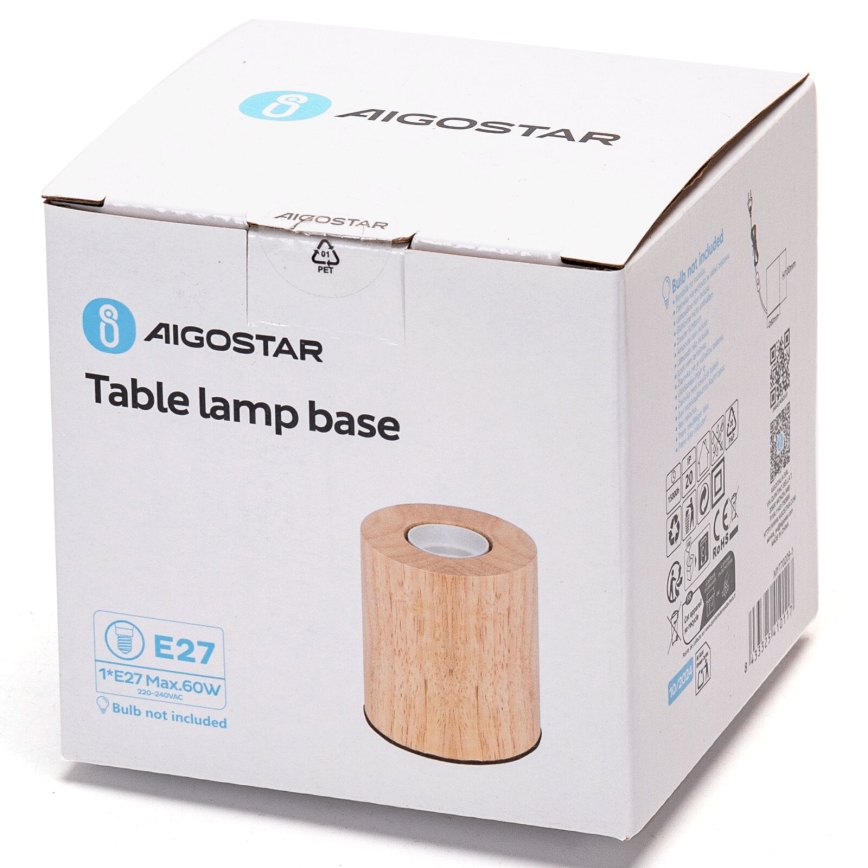Aigostar - Tafellamp 1xE27/60W/230V beige