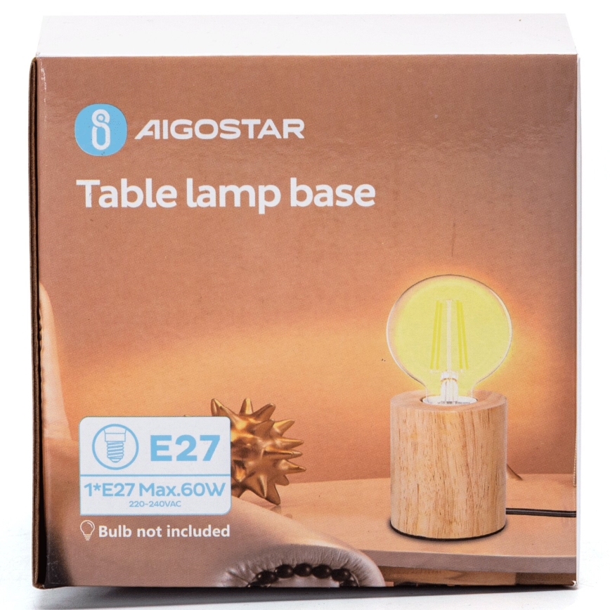 Aigostar - Tafellamp 1xE27/60W/230V beige