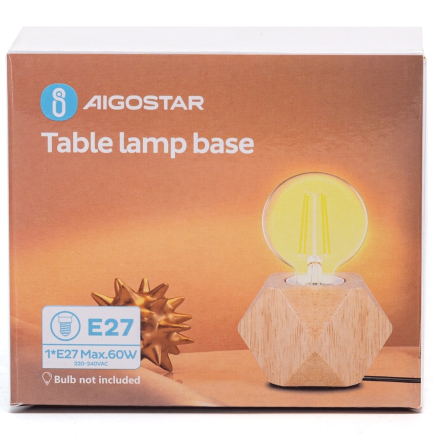 Aigostar - Tafellamp 1xE27/60W/230V beige