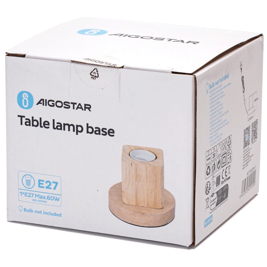 Aigostar - Tafellamp 1xE27/60W/230V beige