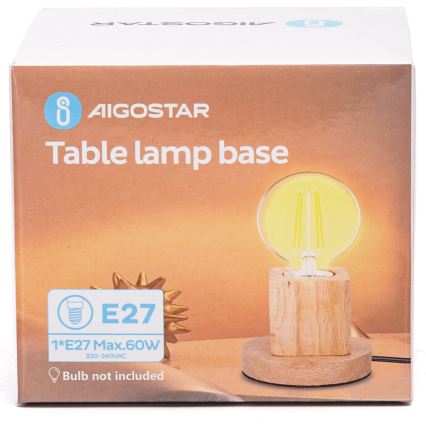 Aigostar - Tafellamp 1xE27/60W/230V beige