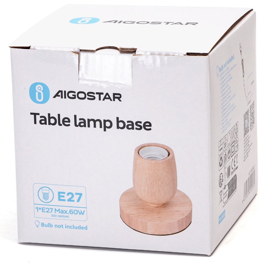 Aigostar - Tafellamp 1xE27/60W/230V beige