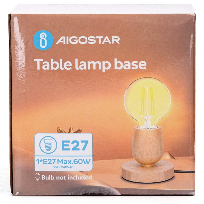 Aigostar - Tafellamp 1xE27/60W/230V beige