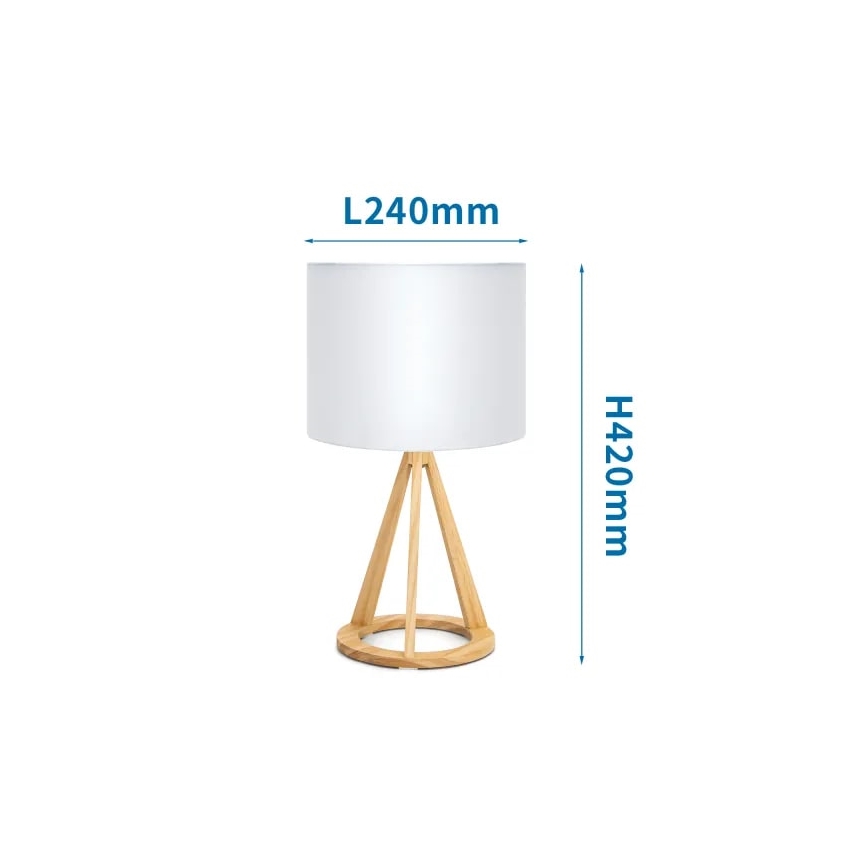 Aigostar - Tafellamp 1xE27/60W/230V grenen
