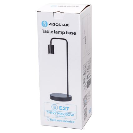 Aigostar - Tafellamp 1xE27/60W/230V zwart