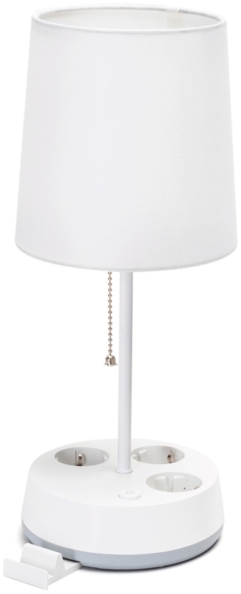 Aigostar - Tafellamp met stopcontacten 1xE27/60W/230V wit