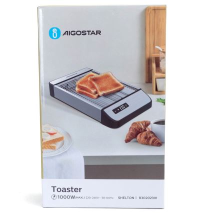Aigostar - Toaster 840-1000W/230V mat chroom