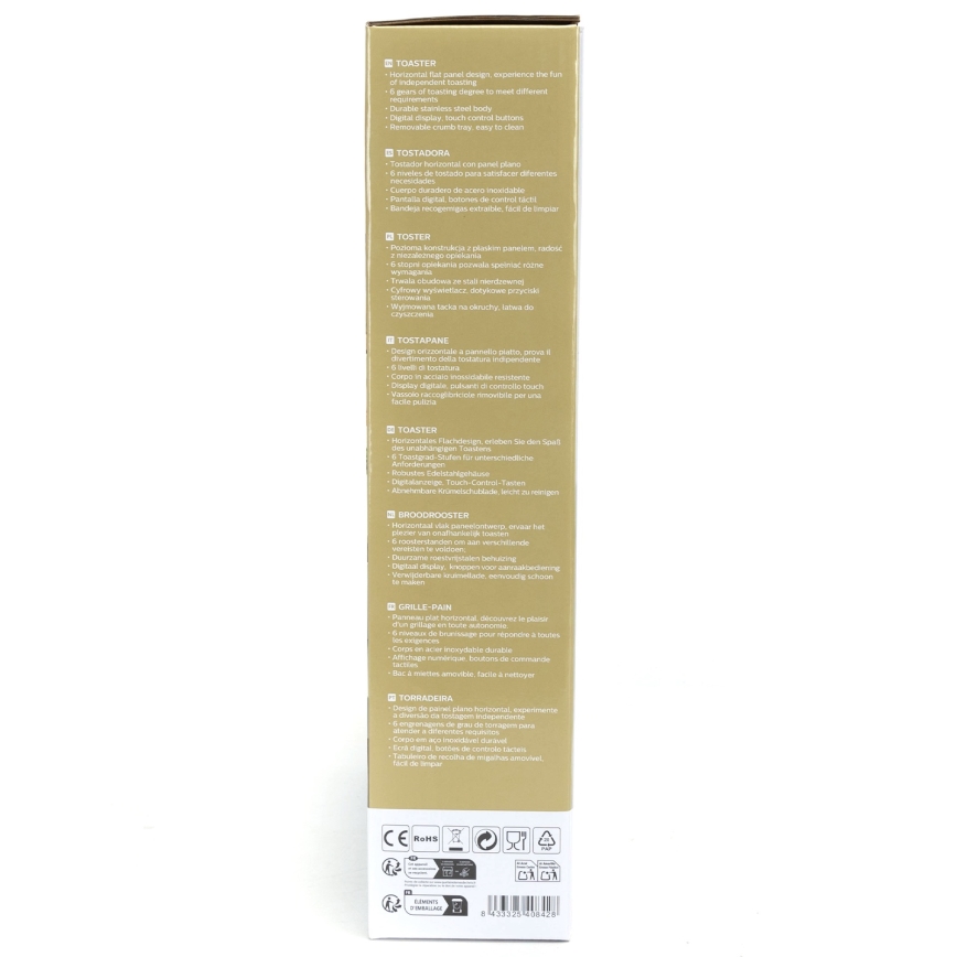 Aigostar - Toaster 840-1000W/230V mat chroom