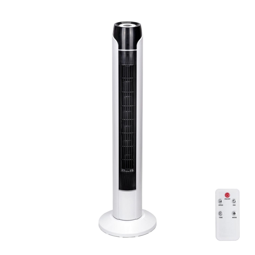 Aigostar - Toren ventilator 50W/230V zwart/wit + afstandsbediening