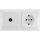 Aigostar - TV-aansluiting en SCHUKO-stopcontact 230V met afdekraam, wit
