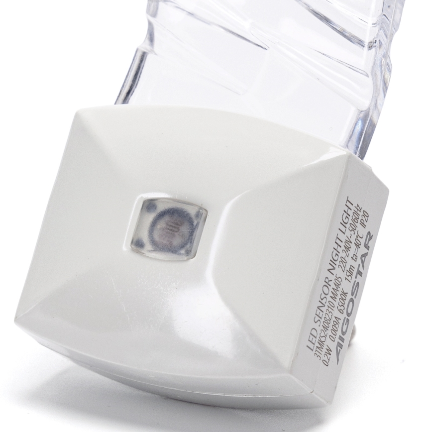 Aigostar - Veilleuse avec détecteur crépusculaire LED/0,2W/230V 6500K