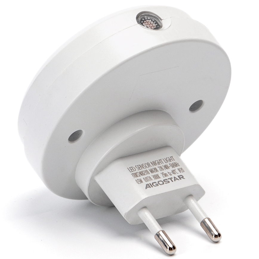 Aigostar - Veilleuse avec détecteur crépusculaire LED/0,5W/230V 6500K