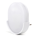 Aigostar - Veilleuse avec détecteur LED/1W/230V 6500K ovale