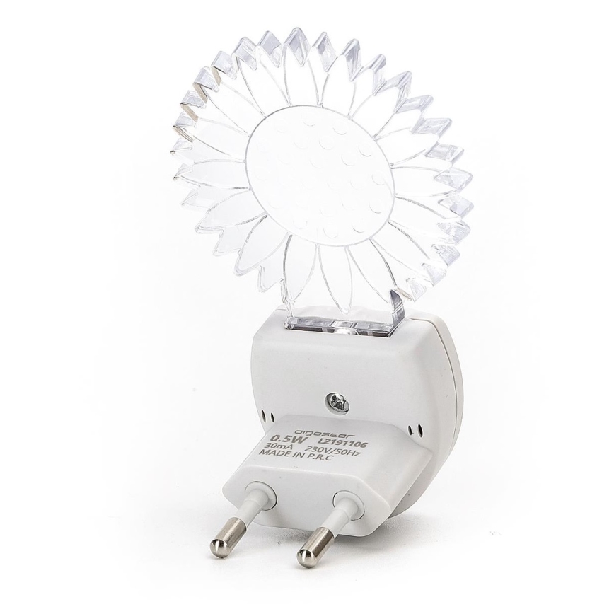 Aigostar - Veilleuse LED RVB avec capteur LED/0,5W/230V en forme de soleil