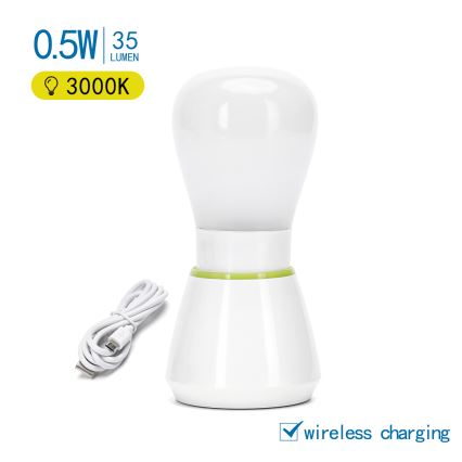 Aigostar - Veilleuse rechargeable LED/0,5W/5V 3000K