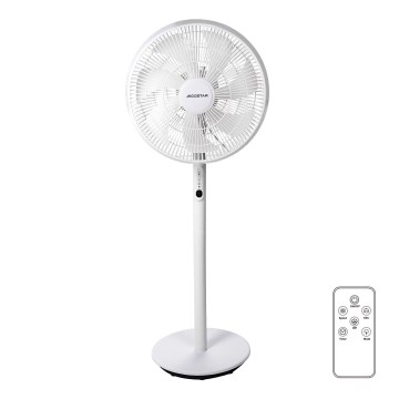 Aigostar - Ventilateur colonne 2en1 45W/230V blanc + Télécommande