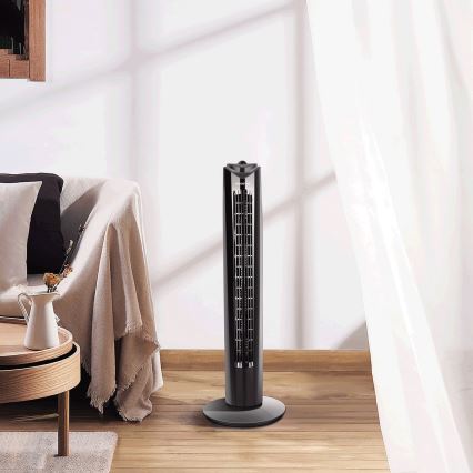 Aigostar - Ventilateur colonne 45W/230V noir