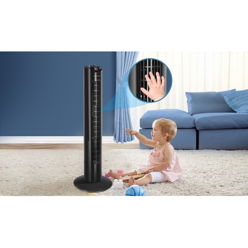 Aigostar - Ventilateur colonne 45W/230V noir