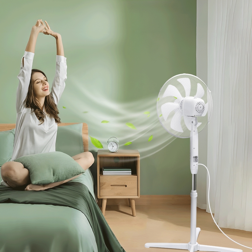 Aigostar - Ventilateur colonne 50W/230V 120 cm blanc