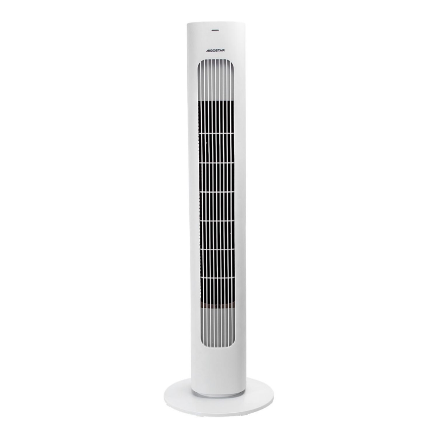 Aigostar - Ventilateur colonne 50W/230V blanc + Télécommande