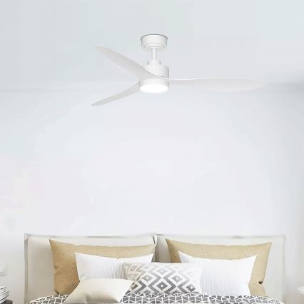 Aigostar - Ventilateur de plafond à intensité variable LED/20W/230V 2700-6500K 132cm blanc + télécommande