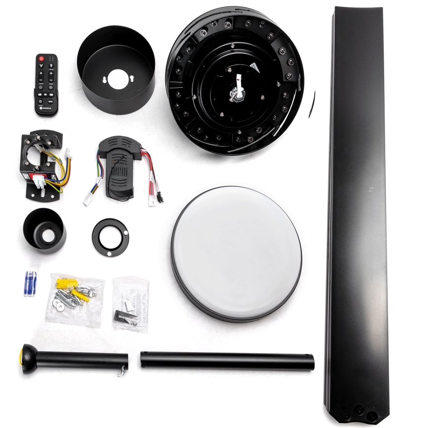 Aigostar - Ventilateur de plafond à intensité variable LED/24W/230V 2700-6500K 165cm noir + télécommande