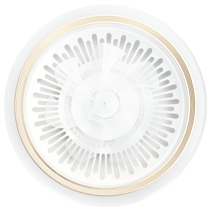 Aigostar - Ventilateur de plafond à intensité variable LED/40W/230V 2700/4000/6500K d. 50 cm + Télécommande blanc