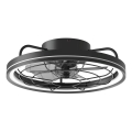 Aigostar - Ventilateur de plafond à intensité variable LED/40W/230V 2700-6500K d. 48 cm + Télécommande noir