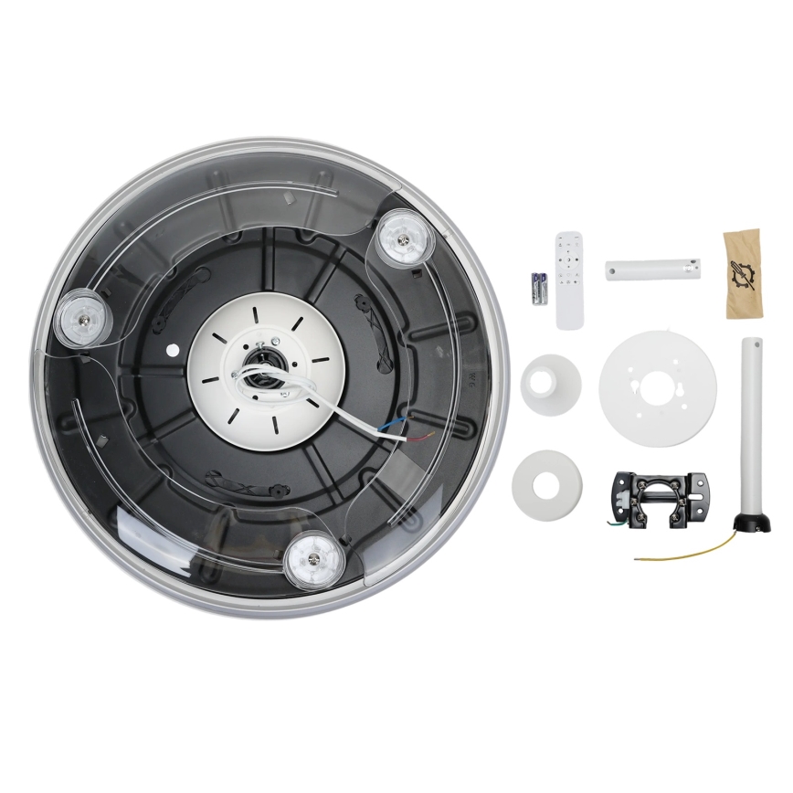 Aigostar - Ventilateur de plafond LED dimmable LED/50W/230V 2700-6500K Ø 106cm blanc + télécommande