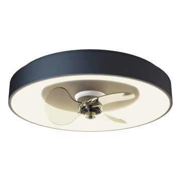 Aigostar - Ventilateur de plafond LED dimmable LED/40W/230V 2700-6500K 48 cm + télécommande noir