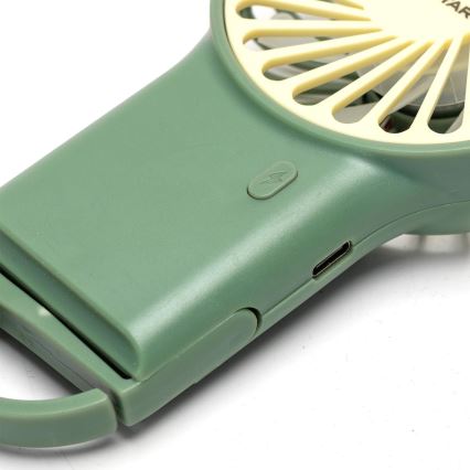 Aigostar - Ventilateur de poche rechargeable 4W/5V 500mAh USB vert