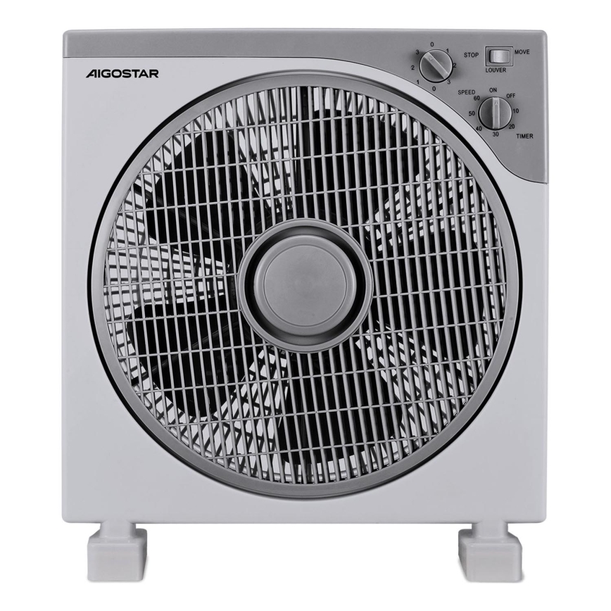 Aigostar - Ventilateur de sol 35W/230V d. 30 cm blanc/gris