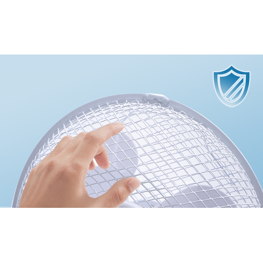 Aigostar - Ventilateur de table 22W/230V 27 cm blanc