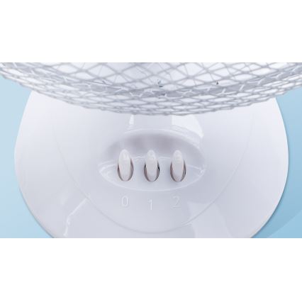 Aigostar - Ventilateur de table 22W/230V 27 cm blanc