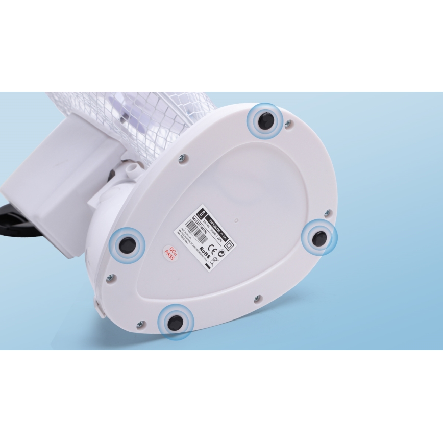 Aigostar - Ventilateur de table 22W/230V 27 cm blanc