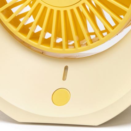 Aigostar - Ventilateur de table rechargeable 3W/5V 1200mAh USB orange