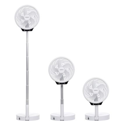 Aigostar - Ventilateur LED pliable sans fil avec port USB 6,5W/5V 8000 mAh