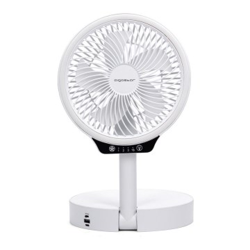 Aigostar - Ventilateur pliable sans fil LED avec port USB 6,5W/5V