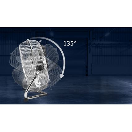 Aigostar - Ventilateur sur pied 100W/230V Ø 54 cm chrome brillant
