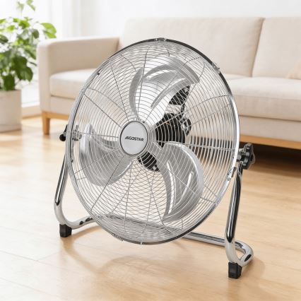 Aigostar - Ventilateur sur pied 100W/230V Ø 54 cm chromé brillant