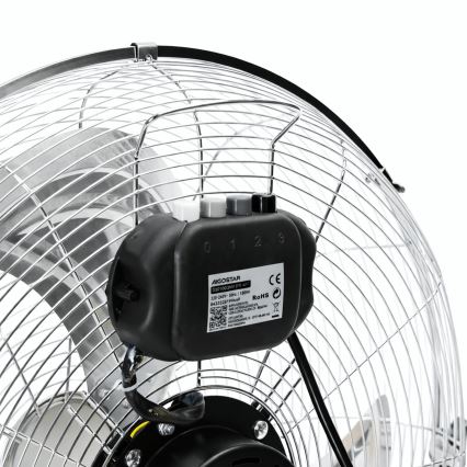 Aigostar - Ventilateur sur pied 100W/230V Ø 54 cm chromé brillant