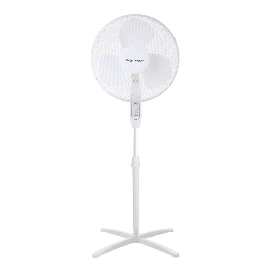 Aigostar - Ventilateur sur pied 40W/230V 120 cm blanc