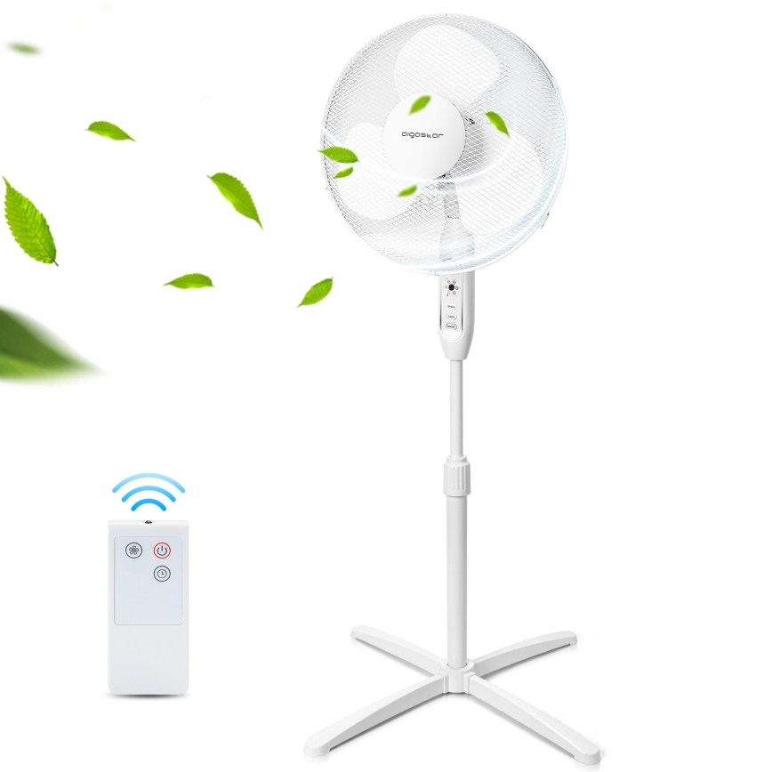 Aigostar - Ventilateur sur pied 40W/230V 120 cm blanc