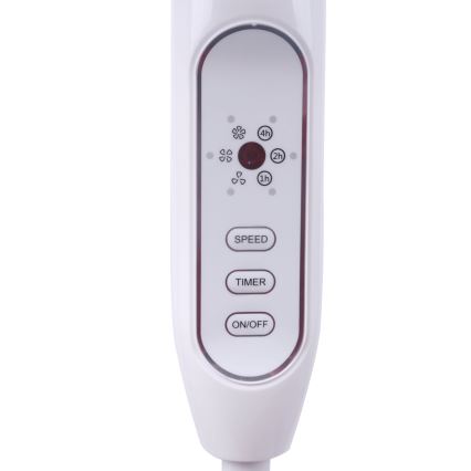Aigostar - Ventilateur sur pied 40W/230V 120 cm blanc
