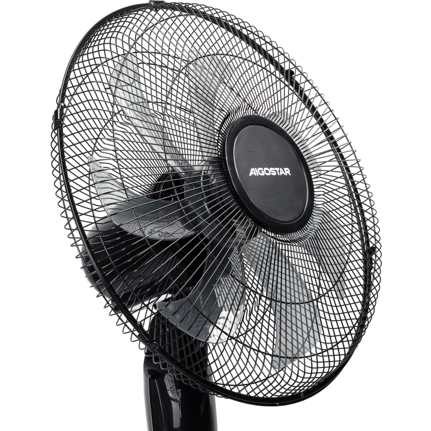Aigostar - Ventilateur sur pied 50W/230V 130 cm noir + télécommande
