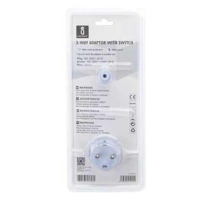 Aigostar - Stekkerdoos met schakelaar 3x16A/230V SCHUKO