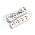 Aigostar - Verlengsnoer 4Z Type F 1,5m wit SCHUKO
