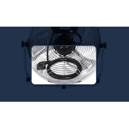 Aigostar - Vloerventilator 100W/230V glanzend chroom