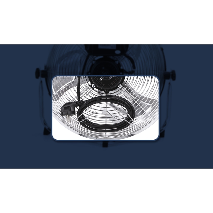 Aigostar - Vloerventilator 100W/230V glanzend chroom